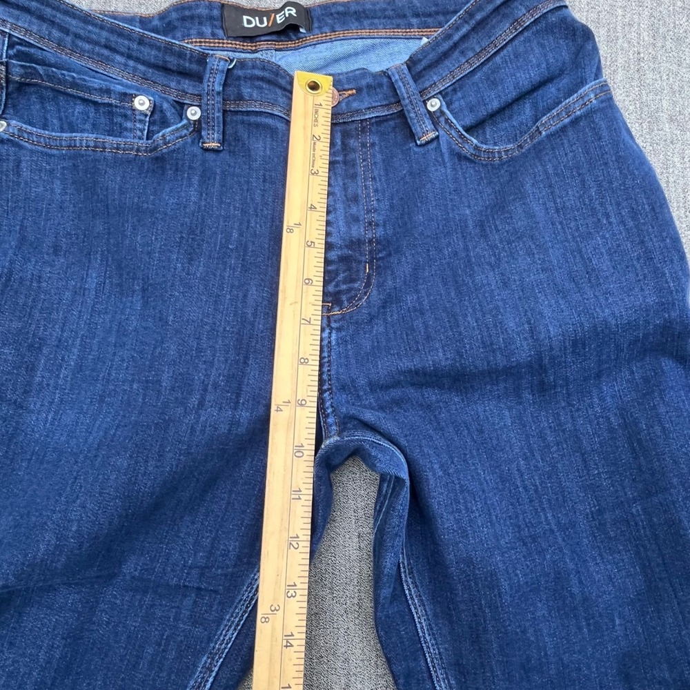 DU/ER Performance Denim Relaxed Fit Jeans Blue L2X Coolmax 34x30 Mens - Picture 9 of 12
